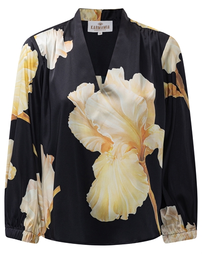 Karmamia Copenhagen - Jody Bluse - Gold Maxi Flower